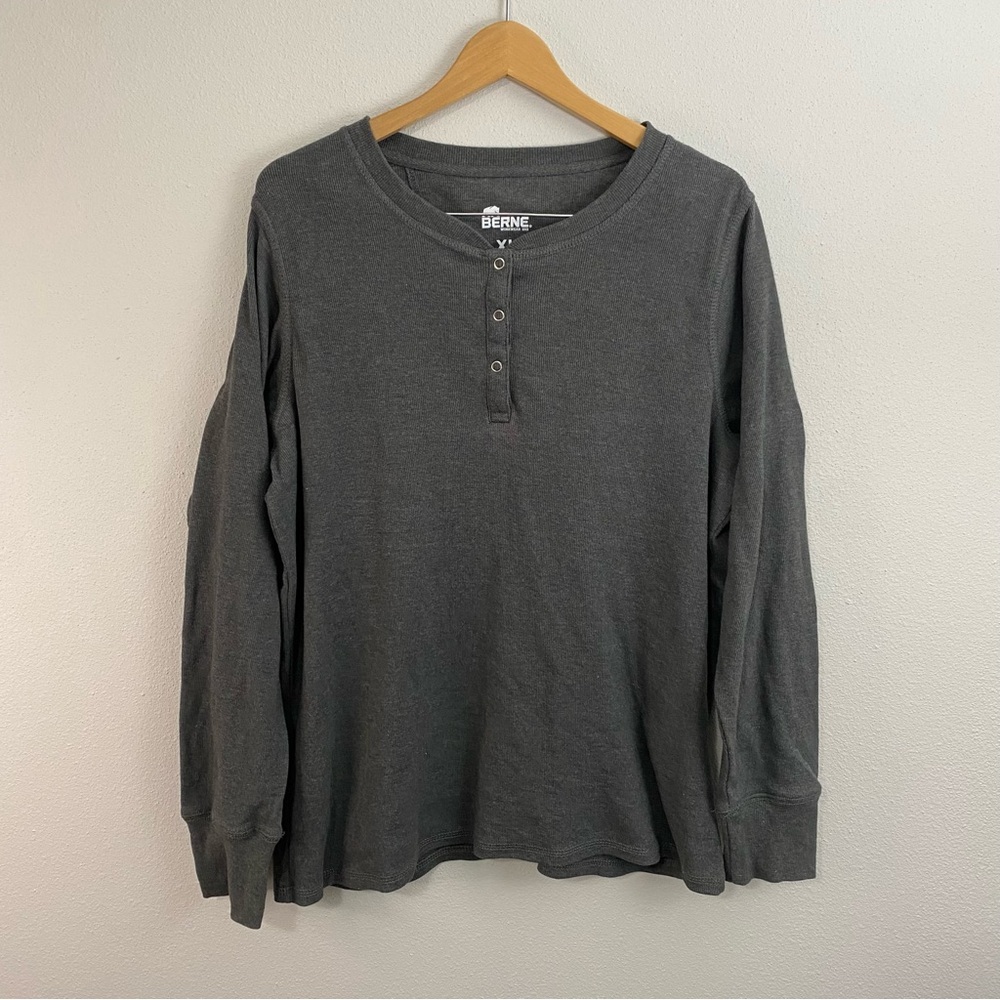 Berne Workwear‎ Gray Henley Long Sleeve Women’s XL